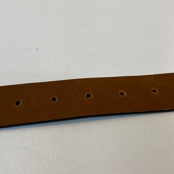 Timberland Mens Brown Leather Belt Size 32 With Metal Buckle Classic Jeans - Picture 7 of 7